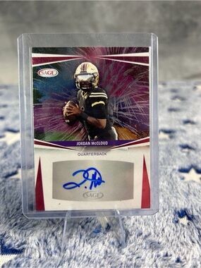 Sage Jordan McCloud Autograph Card - Maroon, White, Blue